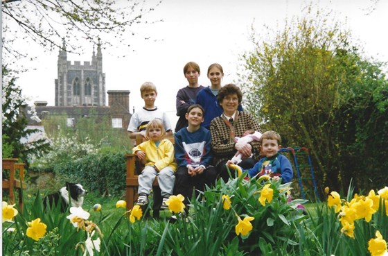 Tess and grand children in Long Melford