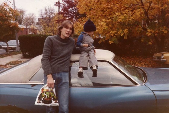 NYC 1981; Paul's love of cars started early. 1975 Pontiac Grand Le Mans coupe!!