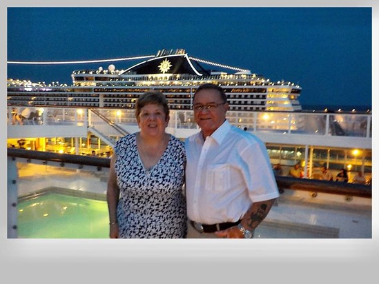 Mum and Dad on their cruise