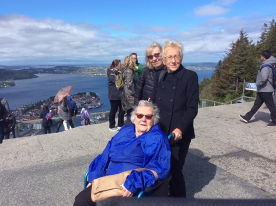 Joan, Linda and Sue enjoying the views on holiday