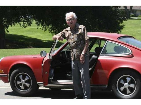 John Palladino and his 1970 Porsche 911 in June 2010. Photo: Stephen K. Peeples.