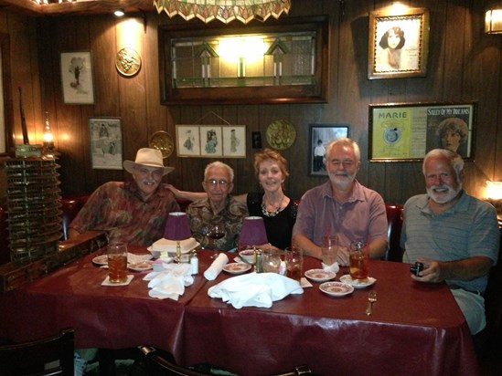August 2013 lunch: Larry Hathaway, John,Tracy Steele, Rupert Perry, Ken Perry