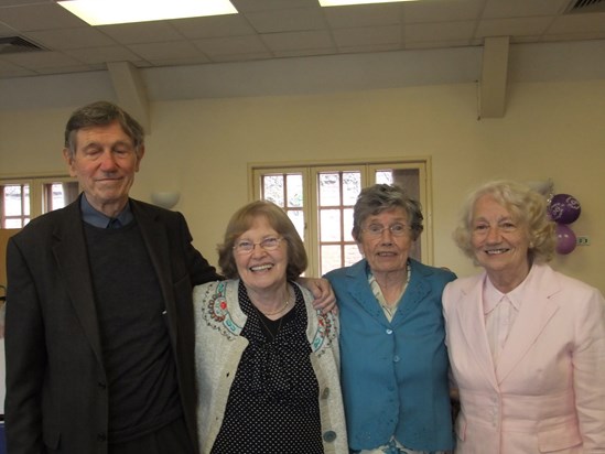 John with his sisters Winnie, Veronica and Marcella at Marcella’s 90th birthday party.