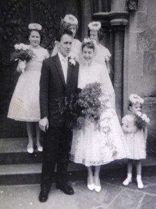 Maureen and Gordon, and Their Bridesmaids