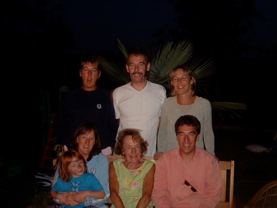 2003 June surrounded by 5 children and granddaughter Matilda