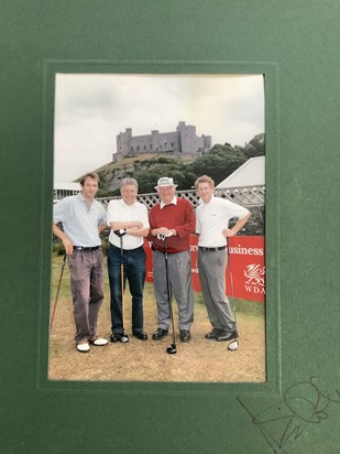 Rhodri, my Dad (Steve Bull), Golf Pro Neil Coles and Tom Williams playing Golf at Royal St. David’s Harlech