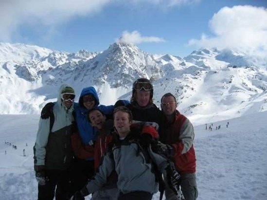 Rhodri leading the way down the slopes in 2007