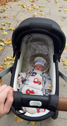 Eden’s first trip in the buggy