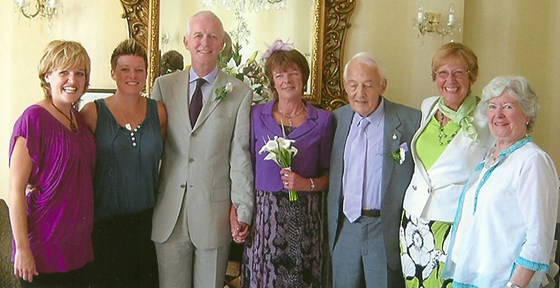 Tony with (from left) Krissie, Rejane, Paul, Heather, Terry and Gill