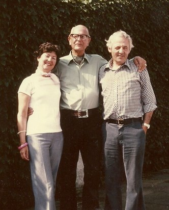Tony with Gill (his sister) and Charles (his father)