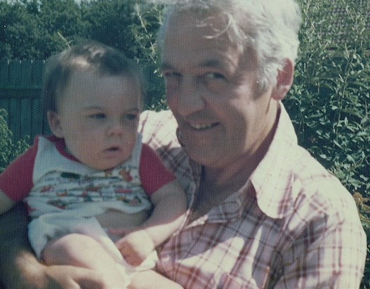 Tony with Jonathan - his first grandchild