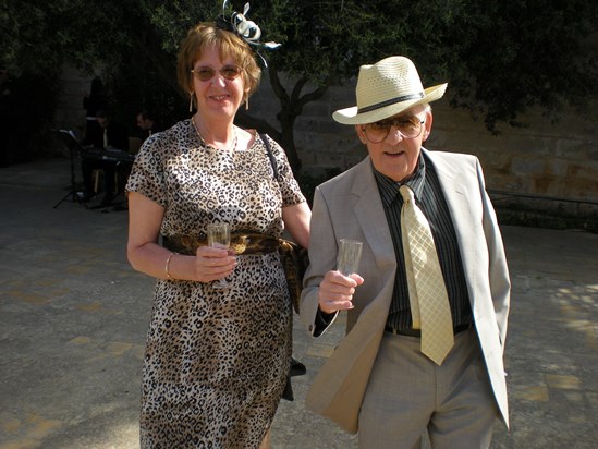 Tony and Terry at Sarah and Shady's wedding in Malta