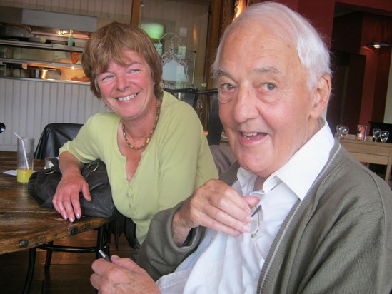 Tony with Heather in a pub, May 2011