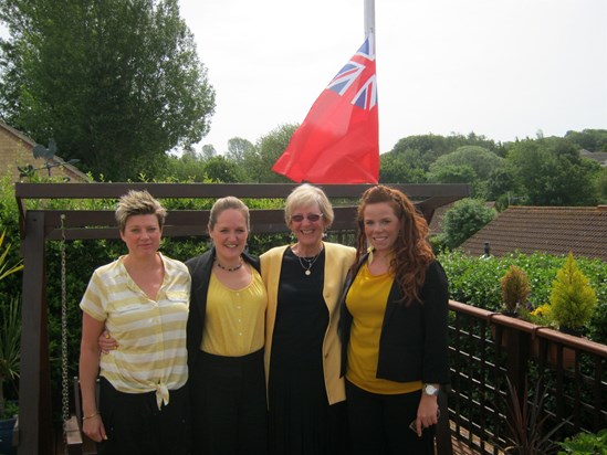 The day of Dad's funeral, 23rd June 2012 - Rejane, me, Terry and Zoe
