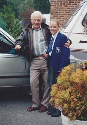 Me and Dad on my first day of secondary school