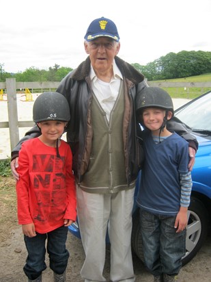 Tony with his grandsons Bailey and Hayden