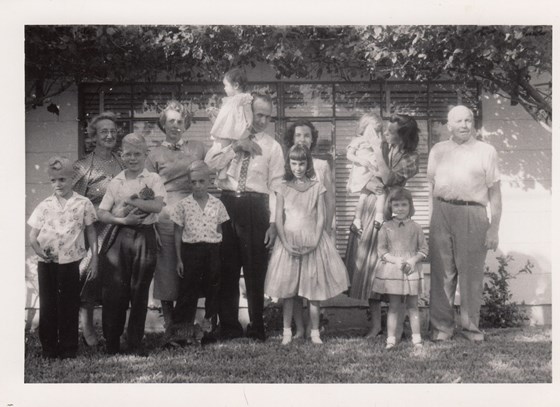 1957 Crawford and Courtney families on Arlington Street in Sarasota
