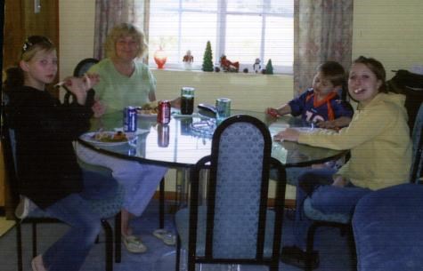 Trey, Grandma Pat, Trent & Fallon -Thanksgiving 2005