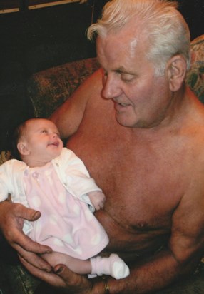 Ken ('Grandad Kenny') with baby Granddaughter
