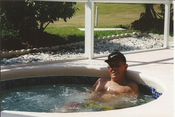 'Chilling out' in the Jacuzzi after a round of golf,  in Clermont, Florida!
