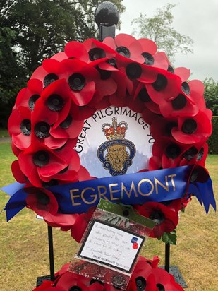 The Wreath you looked after for GP 90 ...The Great Pilgrimage 2018..Ypres...and the two mile march !!!