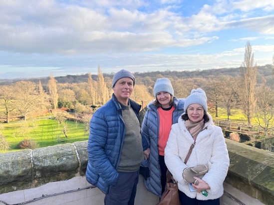 Sarah with Neil & Joy at Sissinghurst Castle.