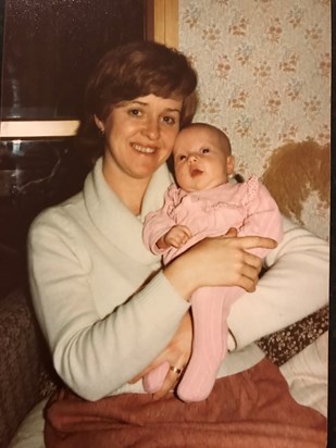 With baby Gemma, early 1983.