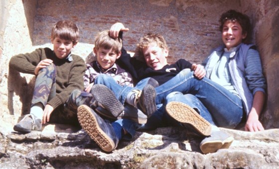 Nick and Jon Forwood with Steve and Ash, Bodiam Castle mid 1980s - one of my favourite photos of all time.