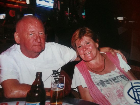 mum and nev on holiday in 2011