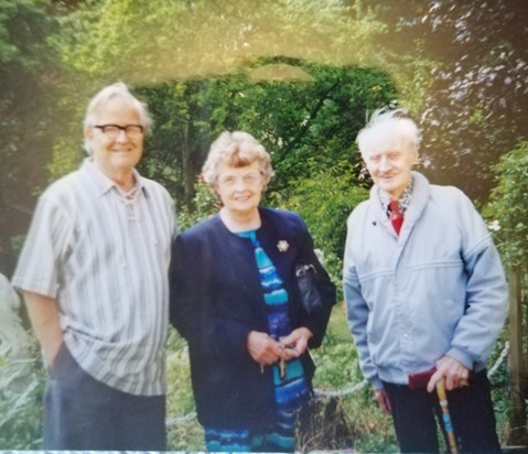 Auntie Beryl with 2 of her brothers. Our dad, Perry and Uncle Sonny.