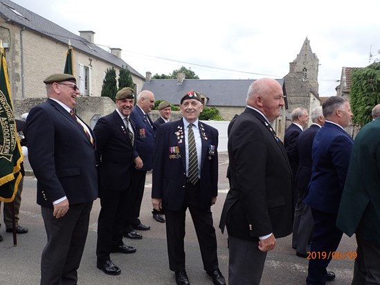 Green Howards Battlefield Tour June 2019 - ready to march off to Crepon Memorial - Brian enjoying the moment and giving us a wonderful memory of his smile. 