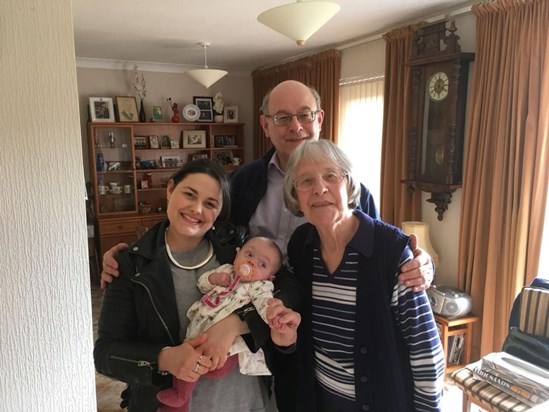 Four generations. Audrey, Paul, Louisa and Emilie.