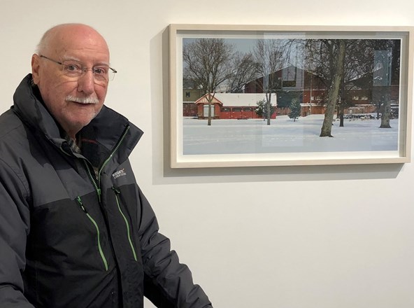 Tom with his Photo exhibited at PPWH and House for an Art Lover