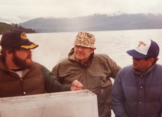 Terry Buness, Ole Buness, and Bob -- up the Stikine River