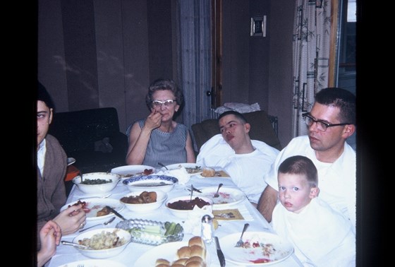 Bob with his son Steve, younger brother Glenn, and mother Mertella