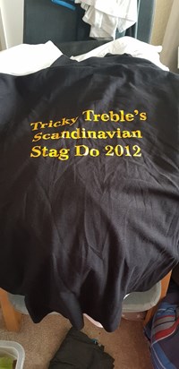 Andy Treble's stag do. Found in amongst Marc's clothes this morning  x