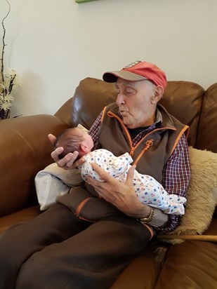The day Olivia met her amazing grand pops 