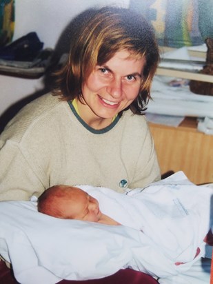 Susan's visit to me after the birth of my daughter, Freya 20 years ago. bound7449570833673233721