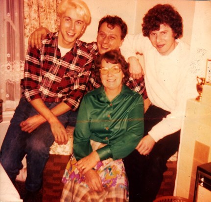 PAUL, Dave, Derek and Daves Mother Christmas 1983, Caerphilly.
