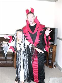 Halloween 2008, with his little girl