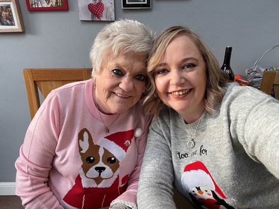 Me and mum on one of many wonderful Christmases together 