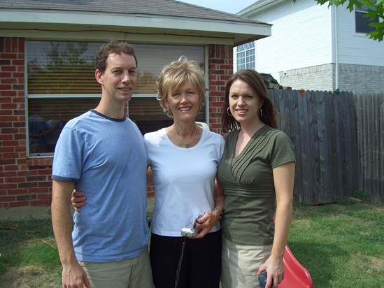 At our house in Arlington, TX -- Jeff, Mona, and Melissa
