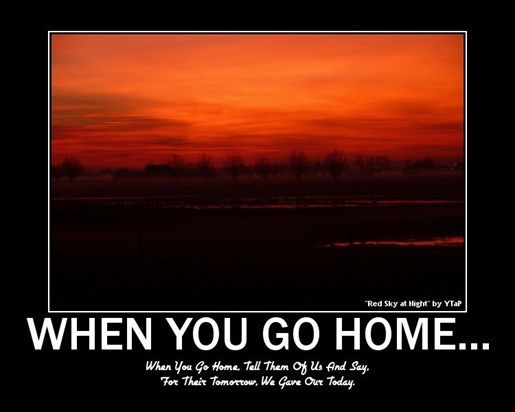 When you go home