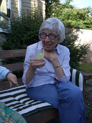Sipping limoncello in Dorset, 2011