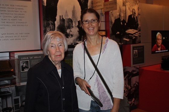 Photo of Janette and Rowena at Churchill's War Rooms in 2011.