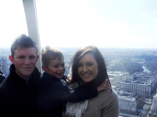 Sam, Daniel & Melissa on the London Eye
