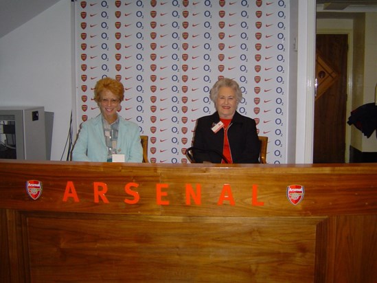 With Diana on a tour of Highbury