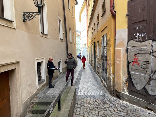 Ray and Filip on a scout in Prague - Falcon and The Winter Soldier 