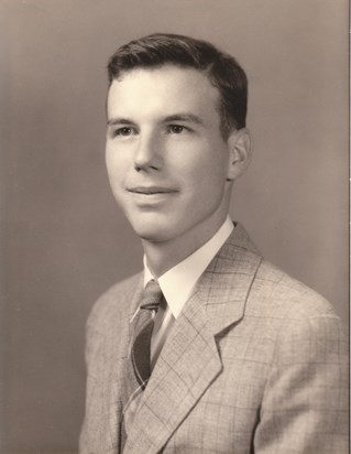 Jim's High School Picture  - his mom modestly wrote "Most handsome guy in the class!