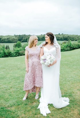 Andi with Amy at her wedding May 2019